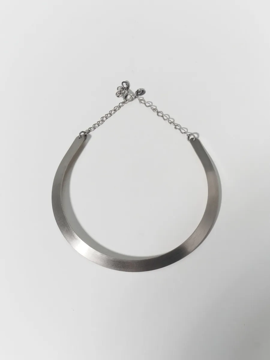 Zinzane, Colar Choker Grande - Prata