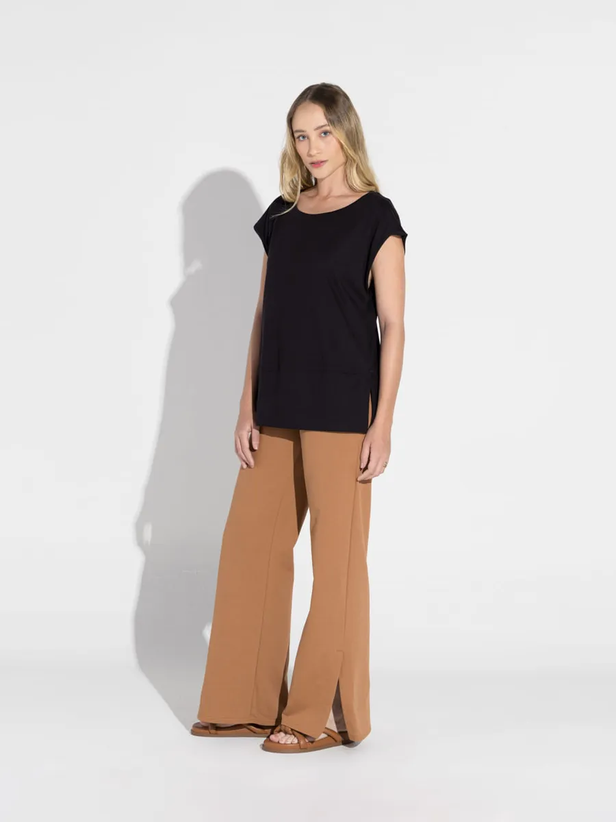 Basico.Com, Blusa Algodão Pima Ampla Feminina