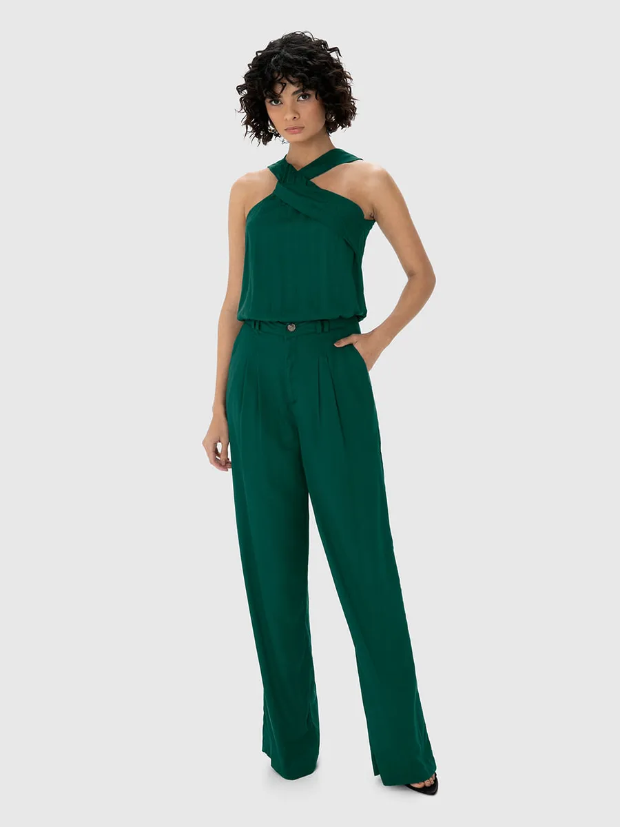 Enfim, Blusa Balonê Feminina Decote Torcido Em Malha Jacquard - ENFIM