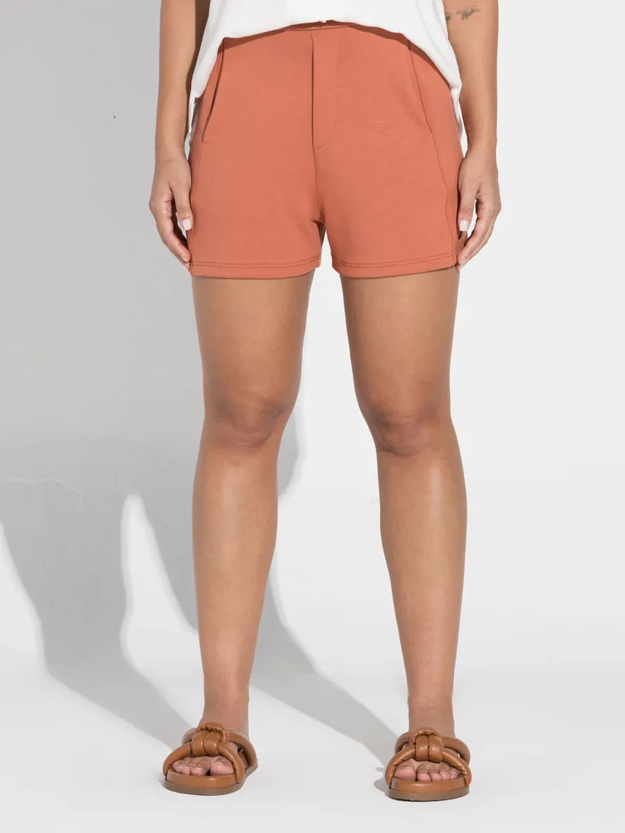 Basico.Com, Shorts Dense Viscose Feminino