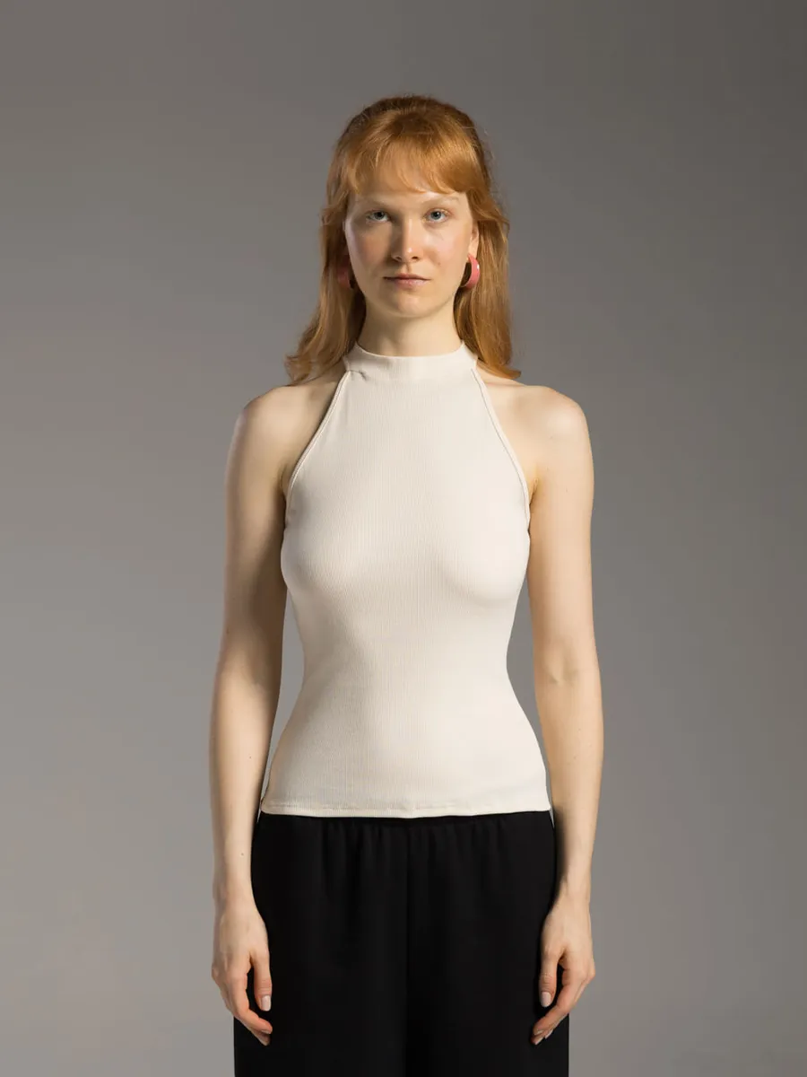 Basicamente, Blusa Ribana Tech Anti Odor Halter Neck Feminina - BASICAMENTE