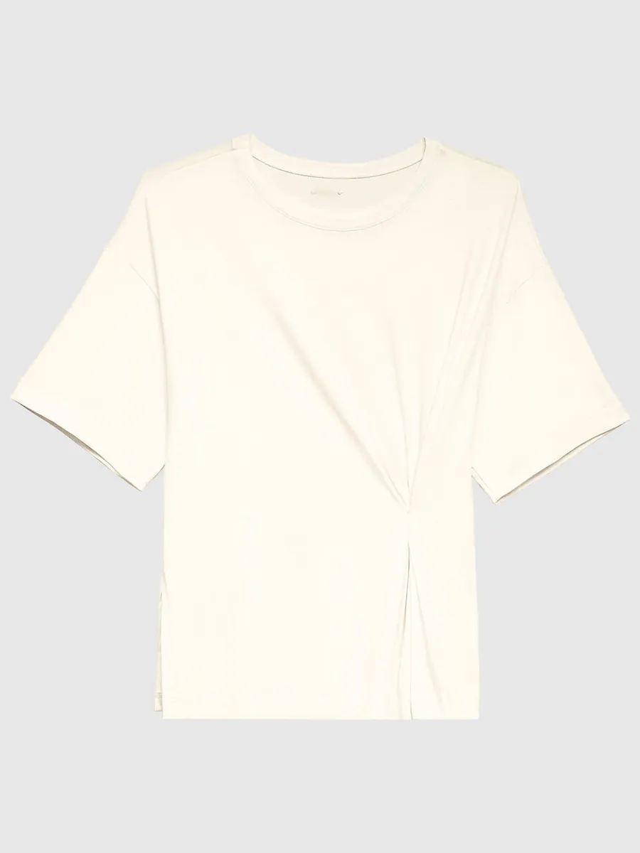 Enfim, Blusa Feminina Ampla Detalhe Franzido Em Malha Viscose Stretch - ENFIM