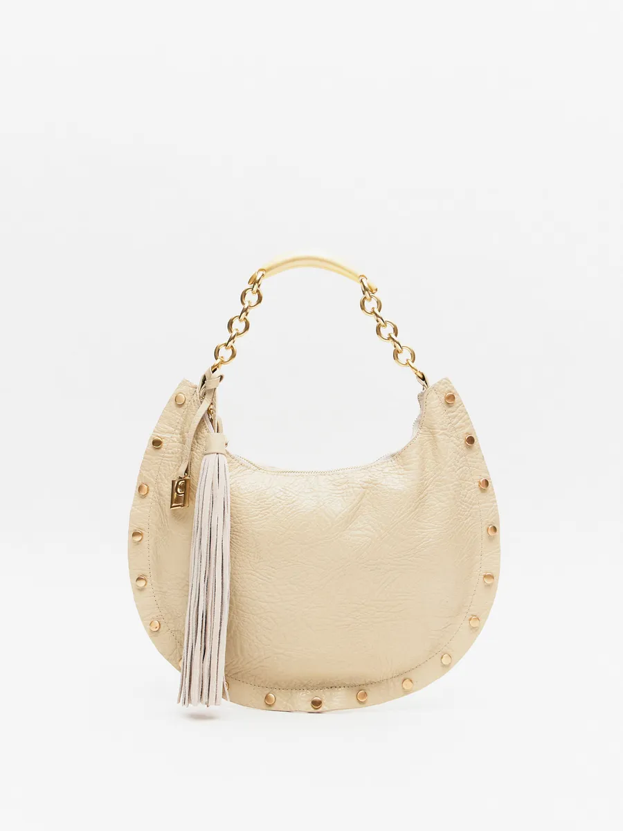 Lança Perfume, Bolsa Shoulder Couro E Alça Metal