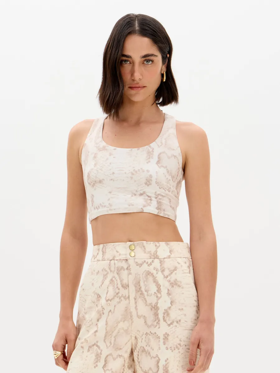 Sport Easy, Top Cropped Sport Estampado