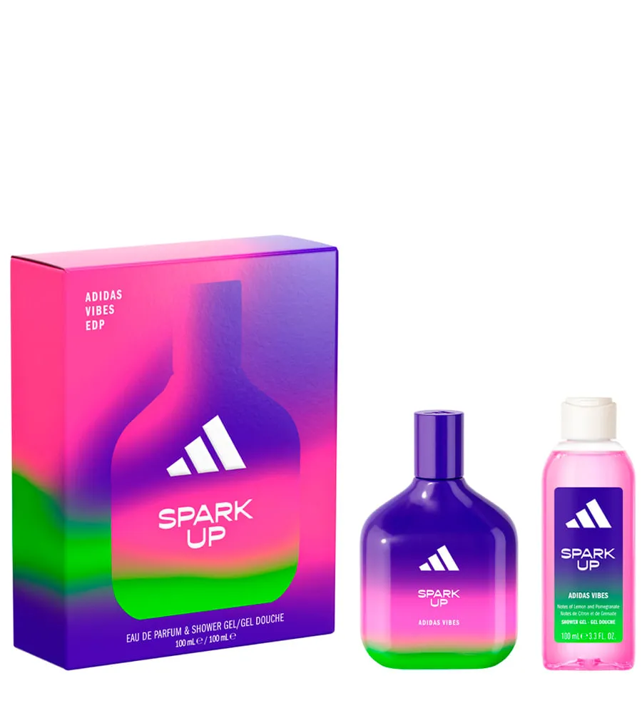 Adidas, Kit Perfume Adidas Vibes Spark Up Unissex - Eau de Parfum 100ml + Gel de Banho 100ml