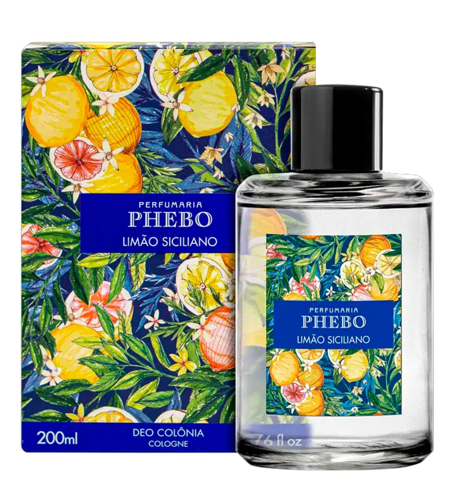 Phebo, Colônia Phebo Mediterrâneo Limão Sicíliano Unissex 200ml