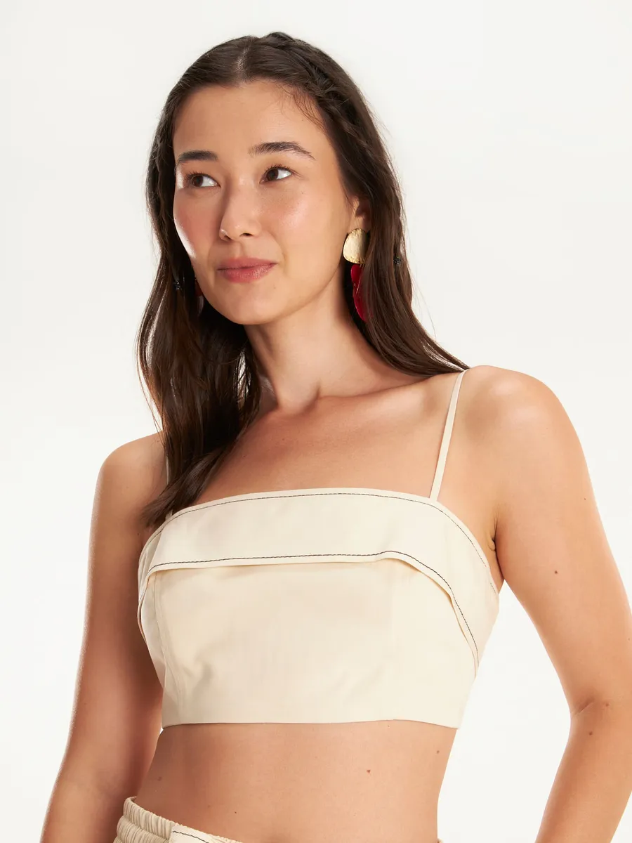 Cantão, Top tencel selenita areia