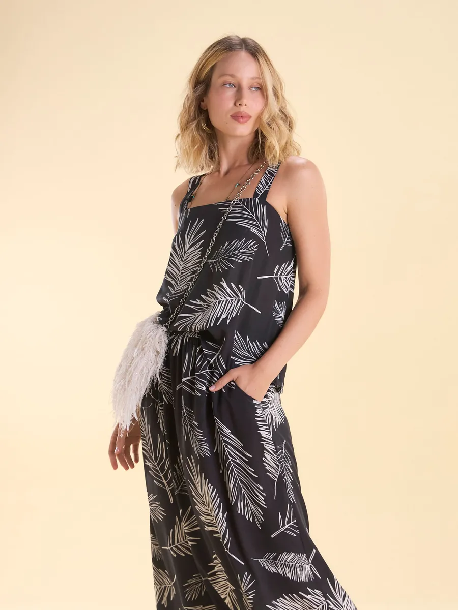Cantão, Blusa alça estampada cipestre