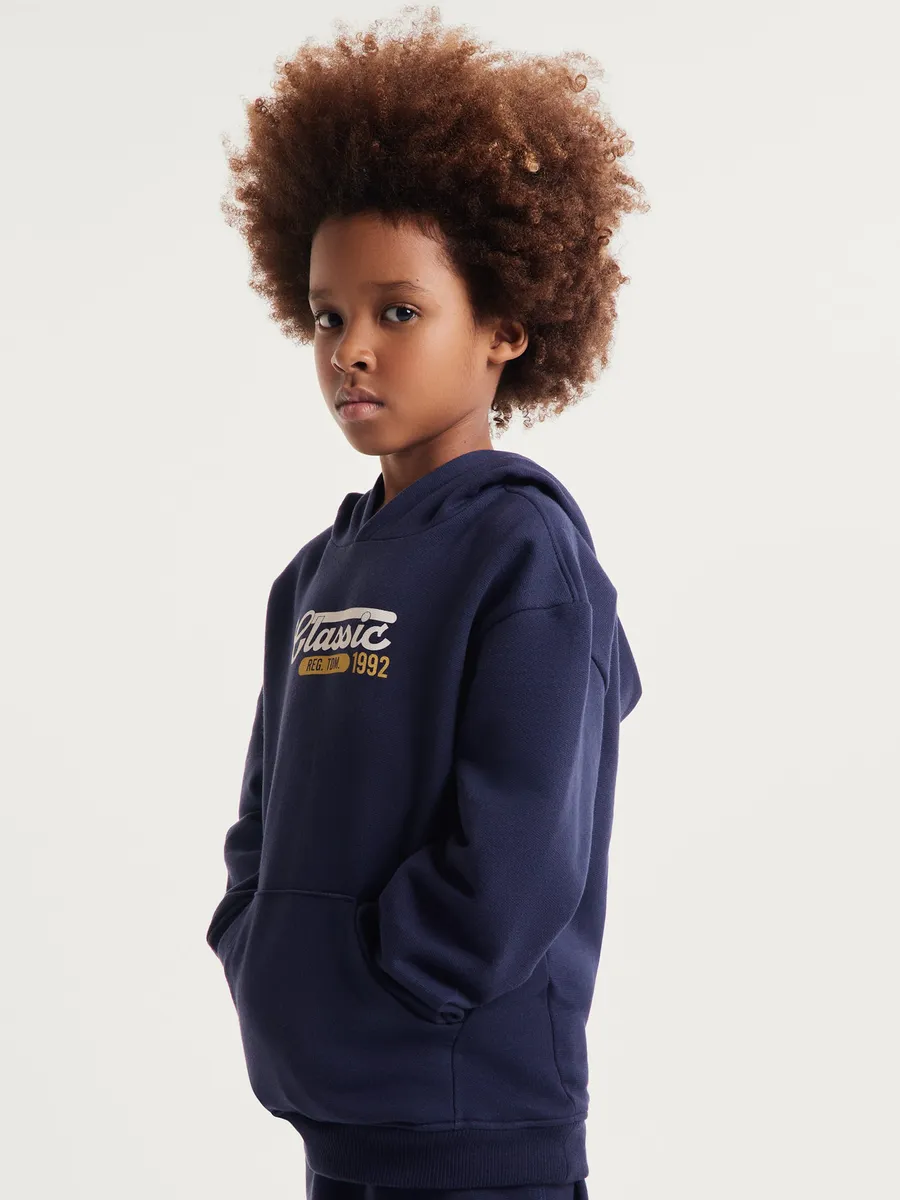 Hering Kids, Blusão Infantil Menino Com Capuz - Azul