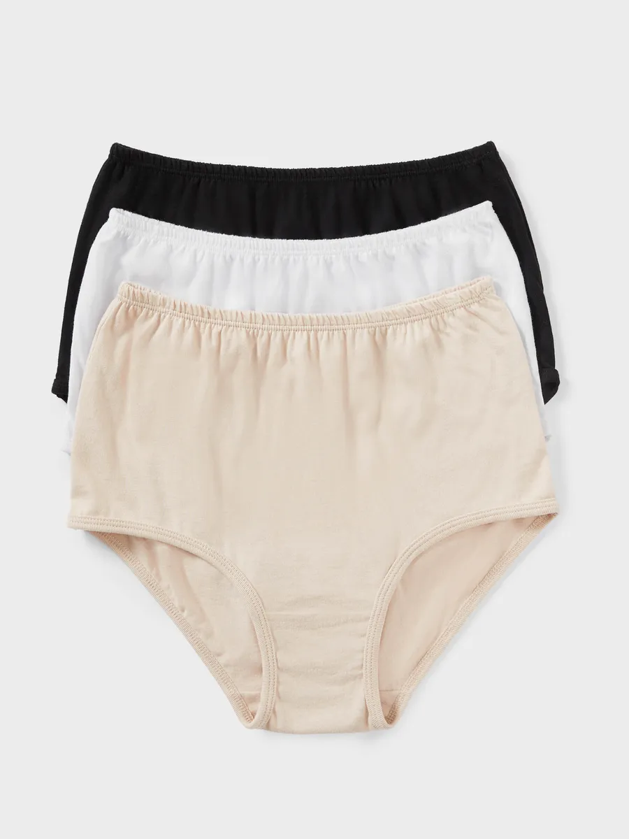 Hering Intima, Kit 3 Calcinhas Cintura Alta - Multicolorido
