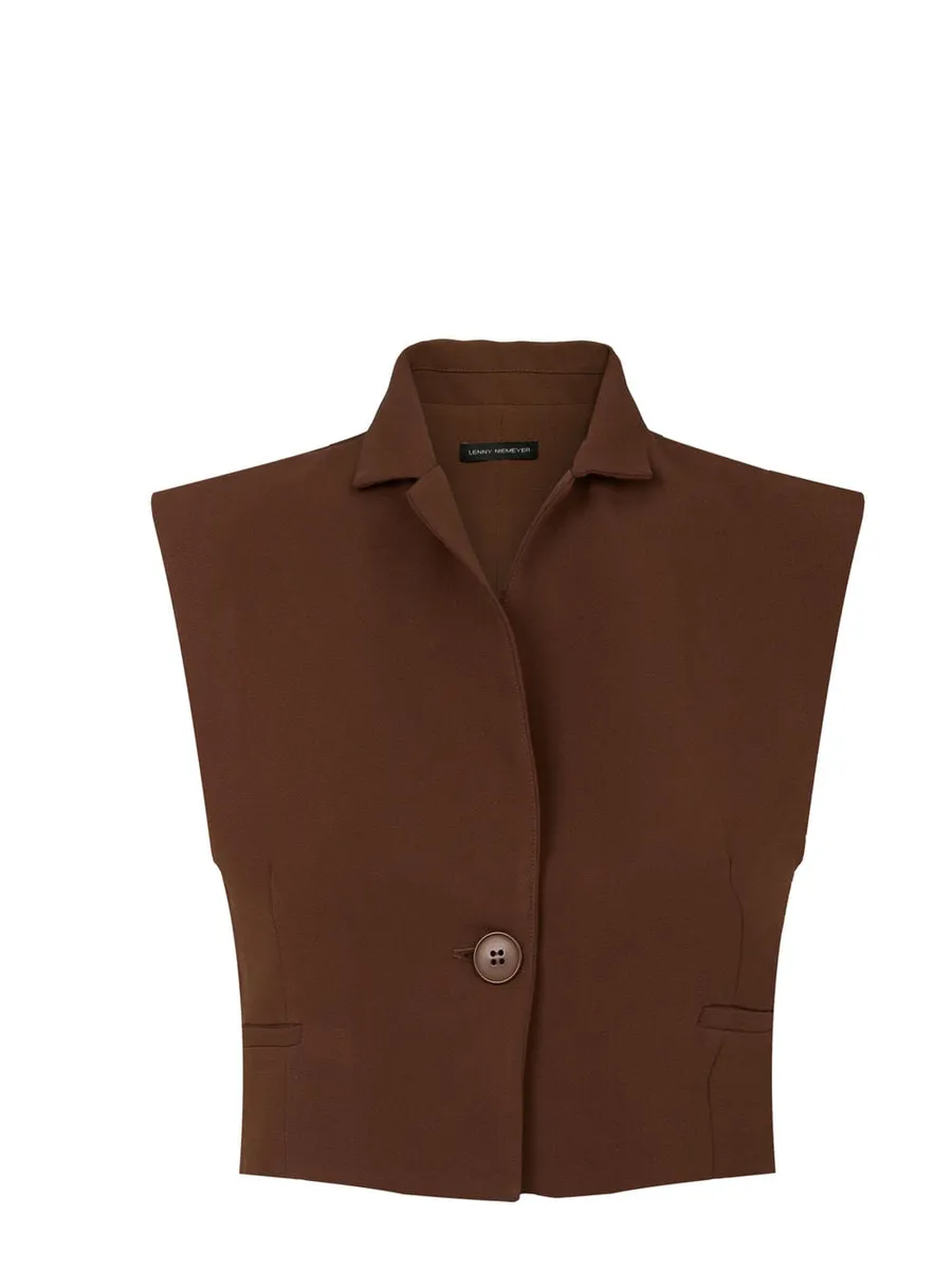 Lenny Niemeyer, Colete Cropped Castanha