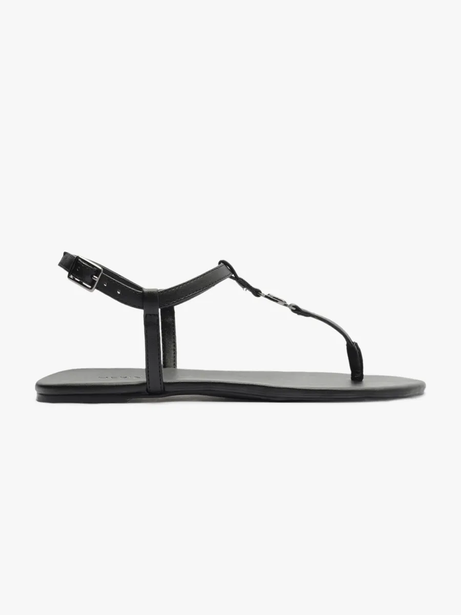 Hering Shoes, Sandália Rasteira Tiras Finas - Preto