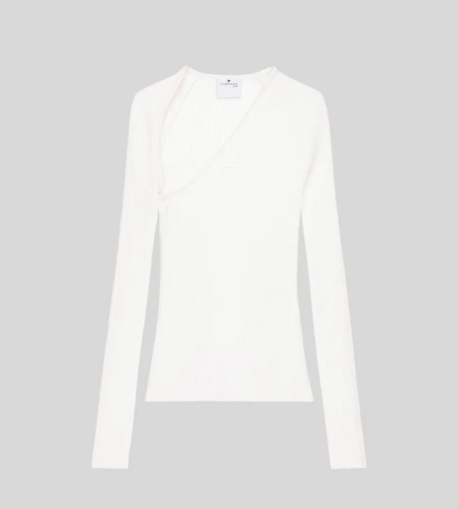 Courrèges, Blusa Slash Tricot Courrèges