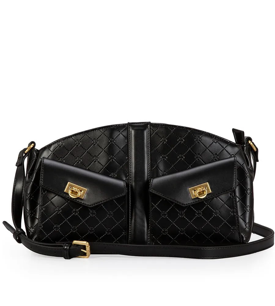 Capodarte, Bolsa Monograma Shoulder Preta