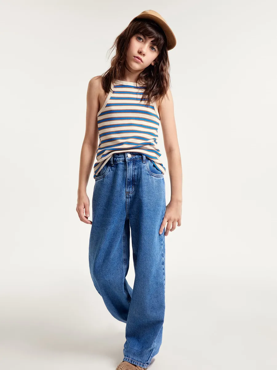 Hering Kids, Calça Jeans Skater Fit Infantil Menina - Azul