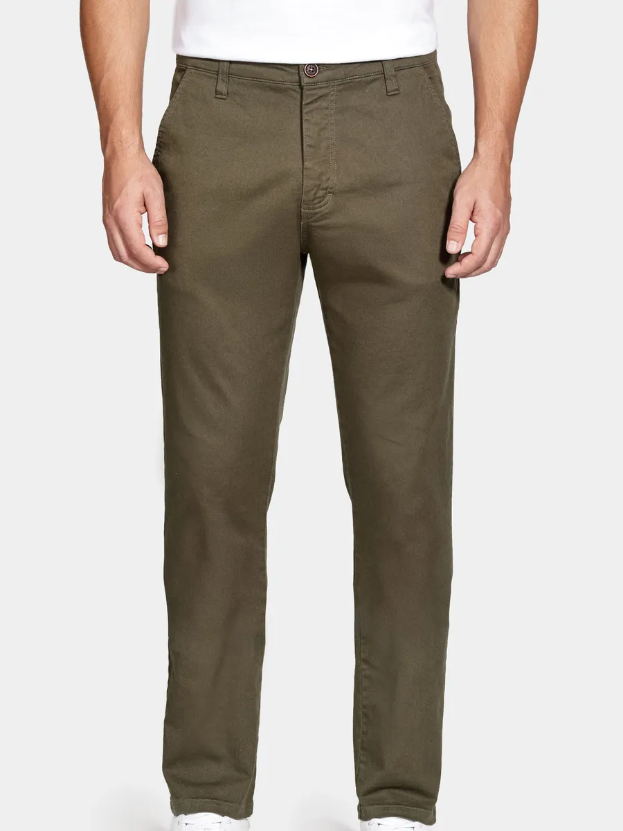 Aramis, Calça Chino Slim Maquinetada Verde Militar