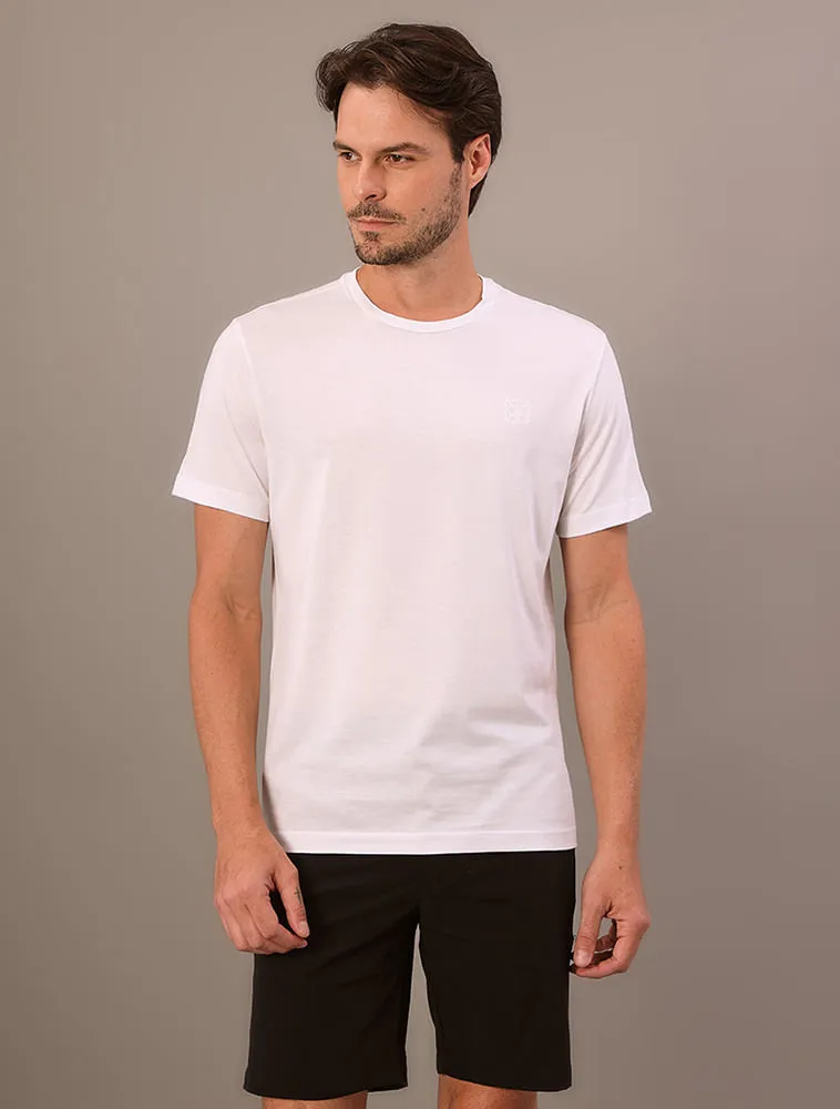 Calvin Klein Jeans, Camiseta Masculina Pima Calvin Klein - Branco 2