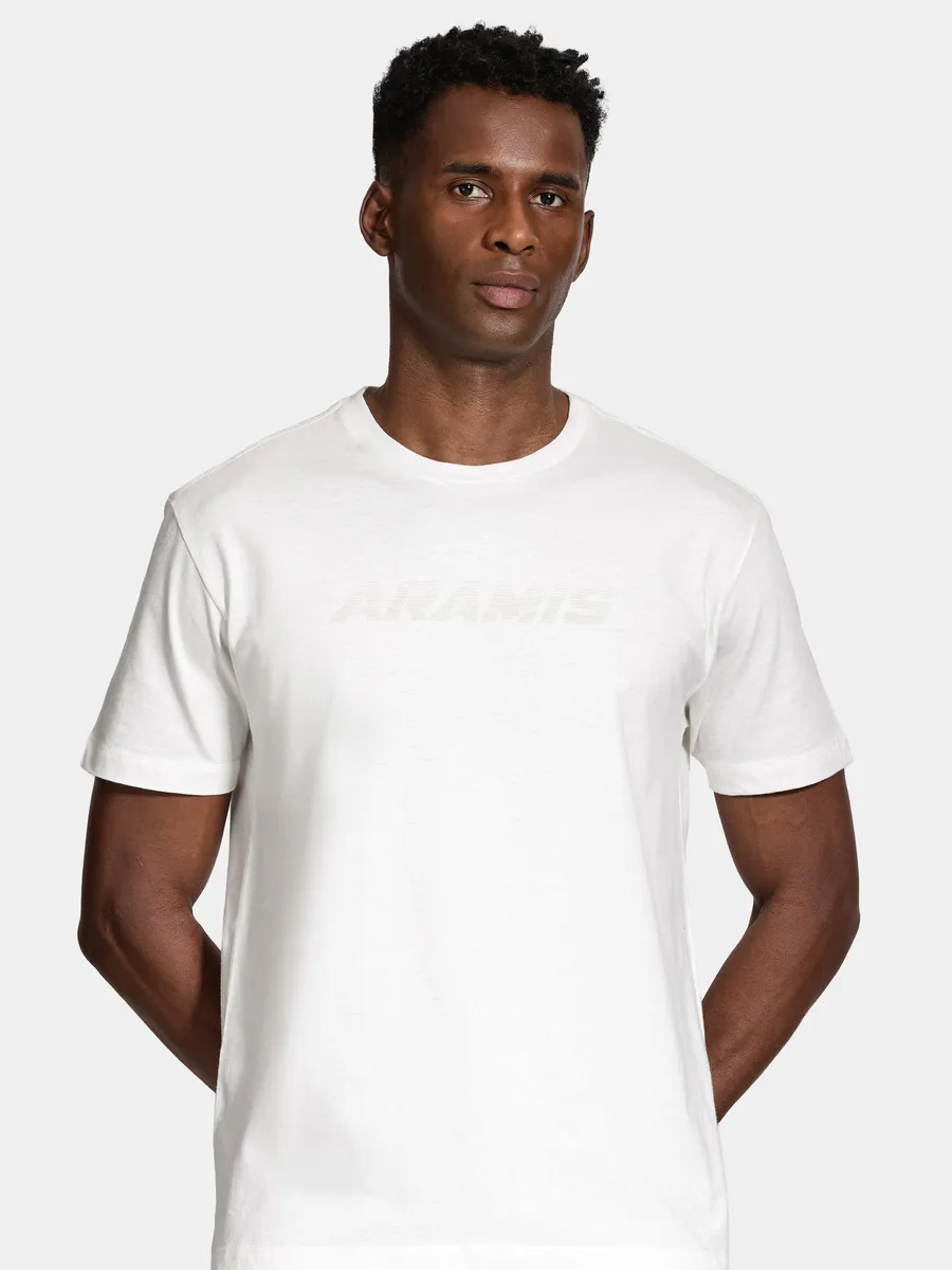 Aramis, Camiseta Manga Curta Silk F1 New Off White