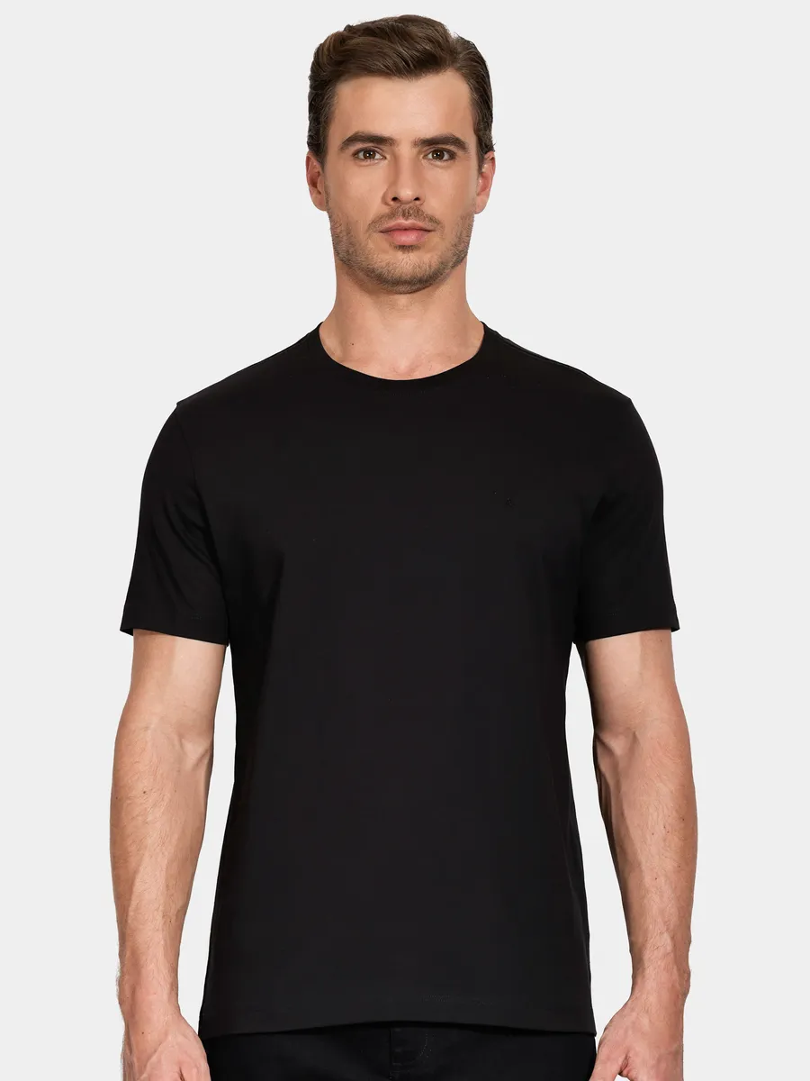 Aramis, Camiseta Manga Curta Algodão Peruano Preto