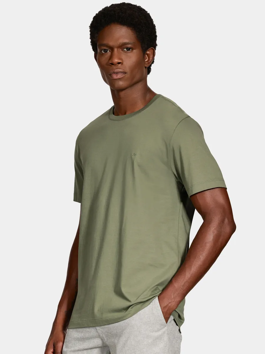Aramis, Camiseta Manga Curta Algodão Peruano Verde Floresta 115