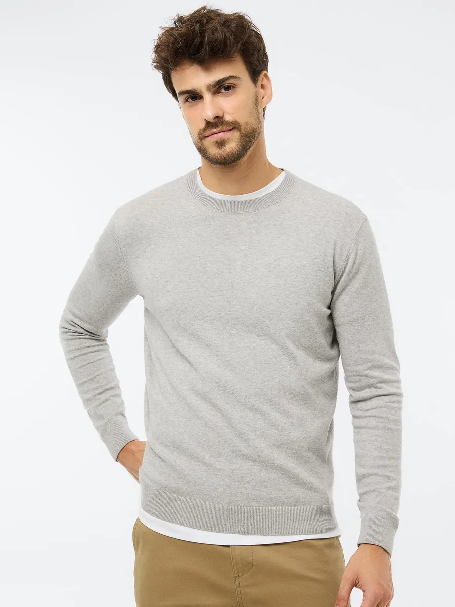 Hering Adulto, Suéter Básico Masculino Regular - Cinza
