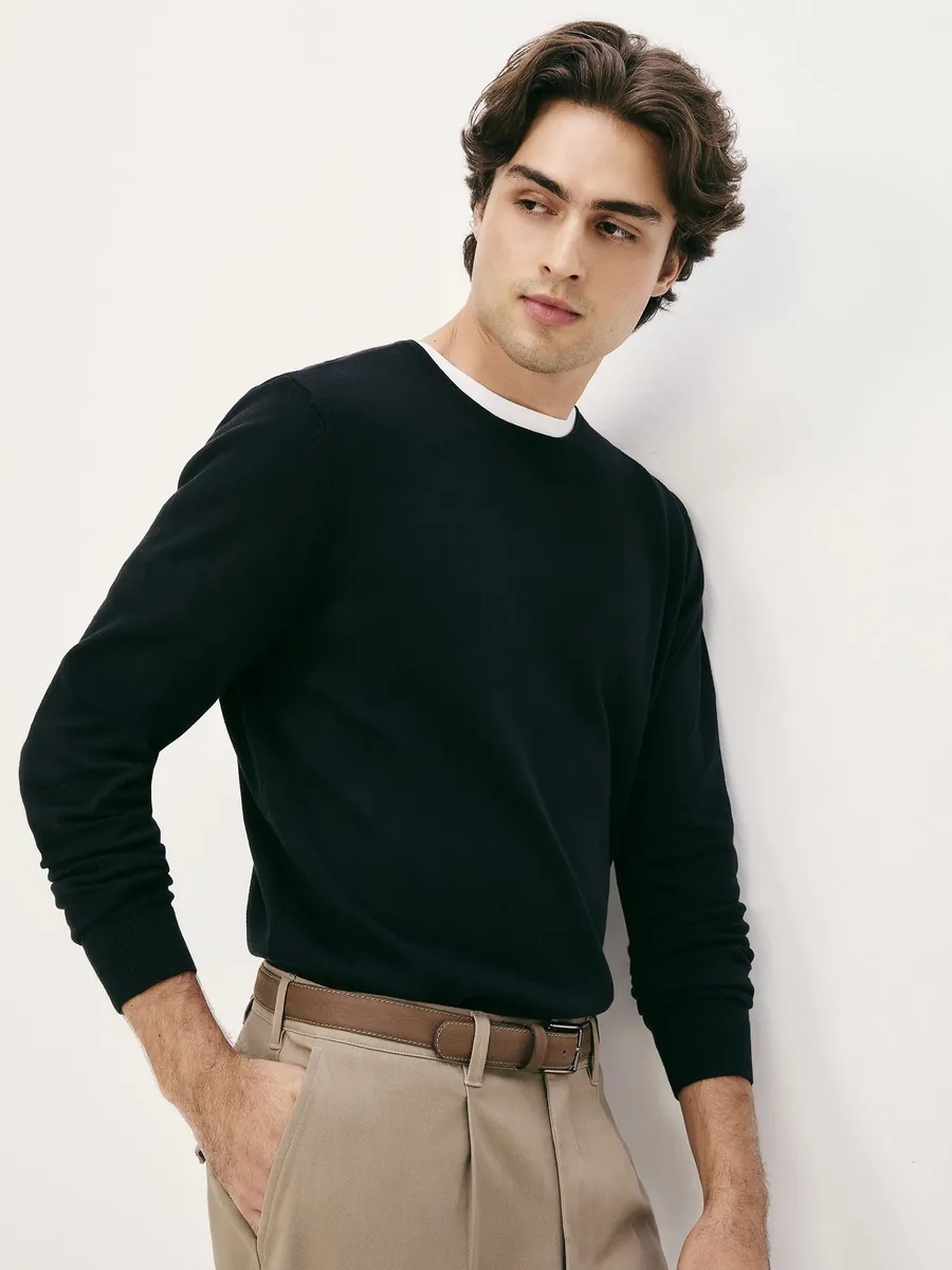 Hering Adulto, Blusão Básico Masculino Regular Em Tricô - Preto