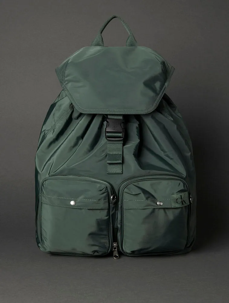 Calvin Klein Jeans, Mochila Masculina Utilitária 2 em 1 Calvin Klein Jeans - Militar