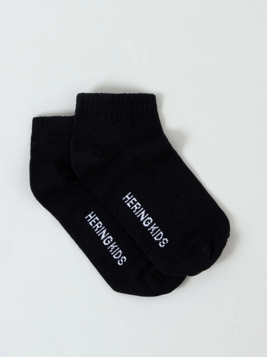 Hering Kids, Meia Básica Infantil Menino Cano Curto Soquete Hering Kids - Preto