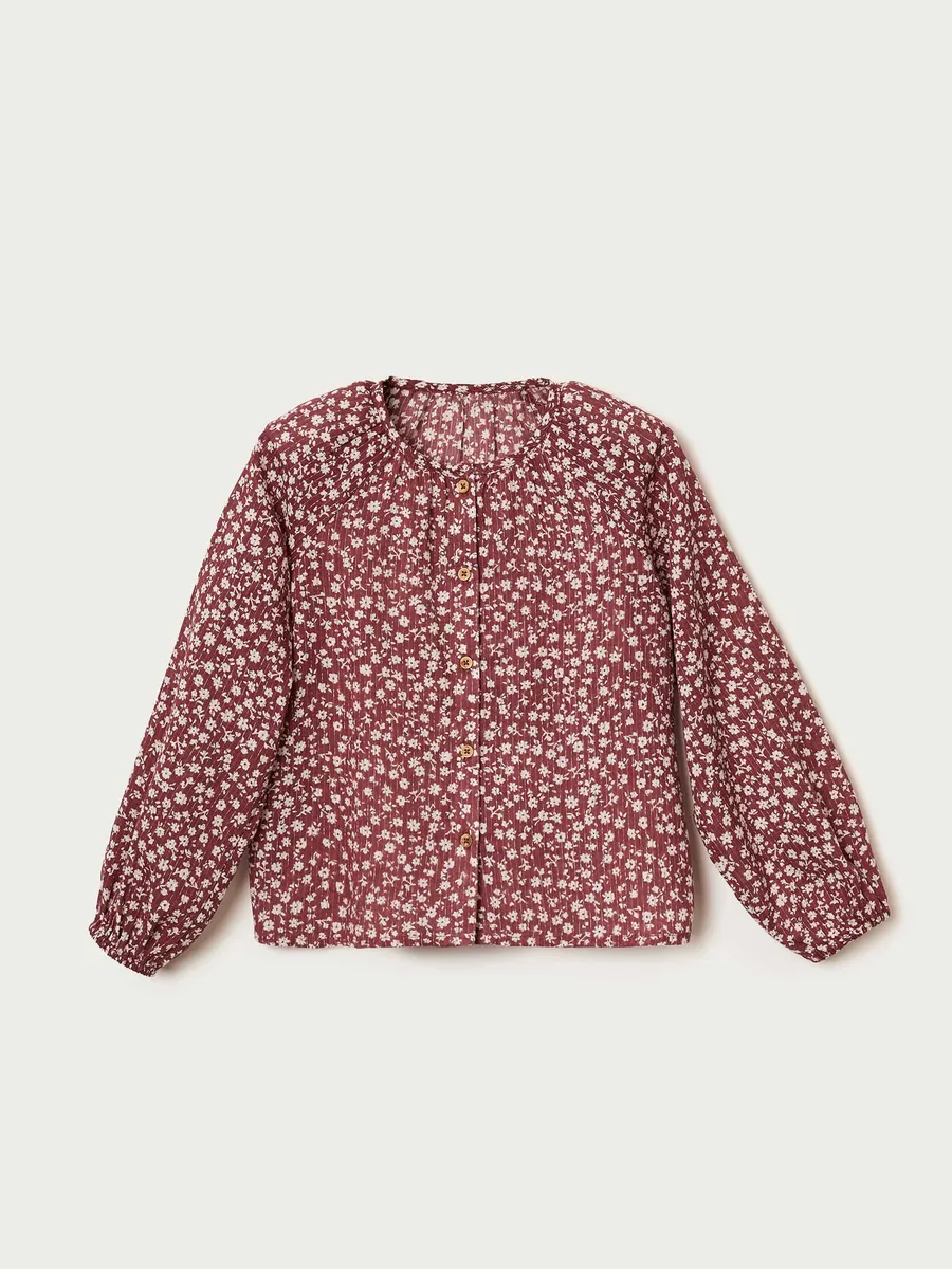 Hering Kids, Blusa Infantil Menina Manga Longa Estampada - Vermelho