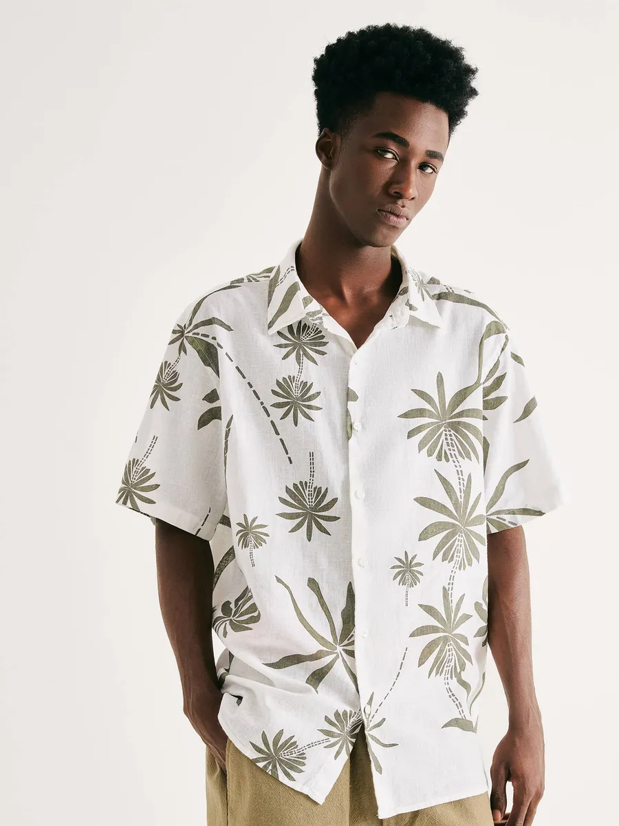 Hering Adulto, Camisa Masculina Estampada Manga Curta - Off white