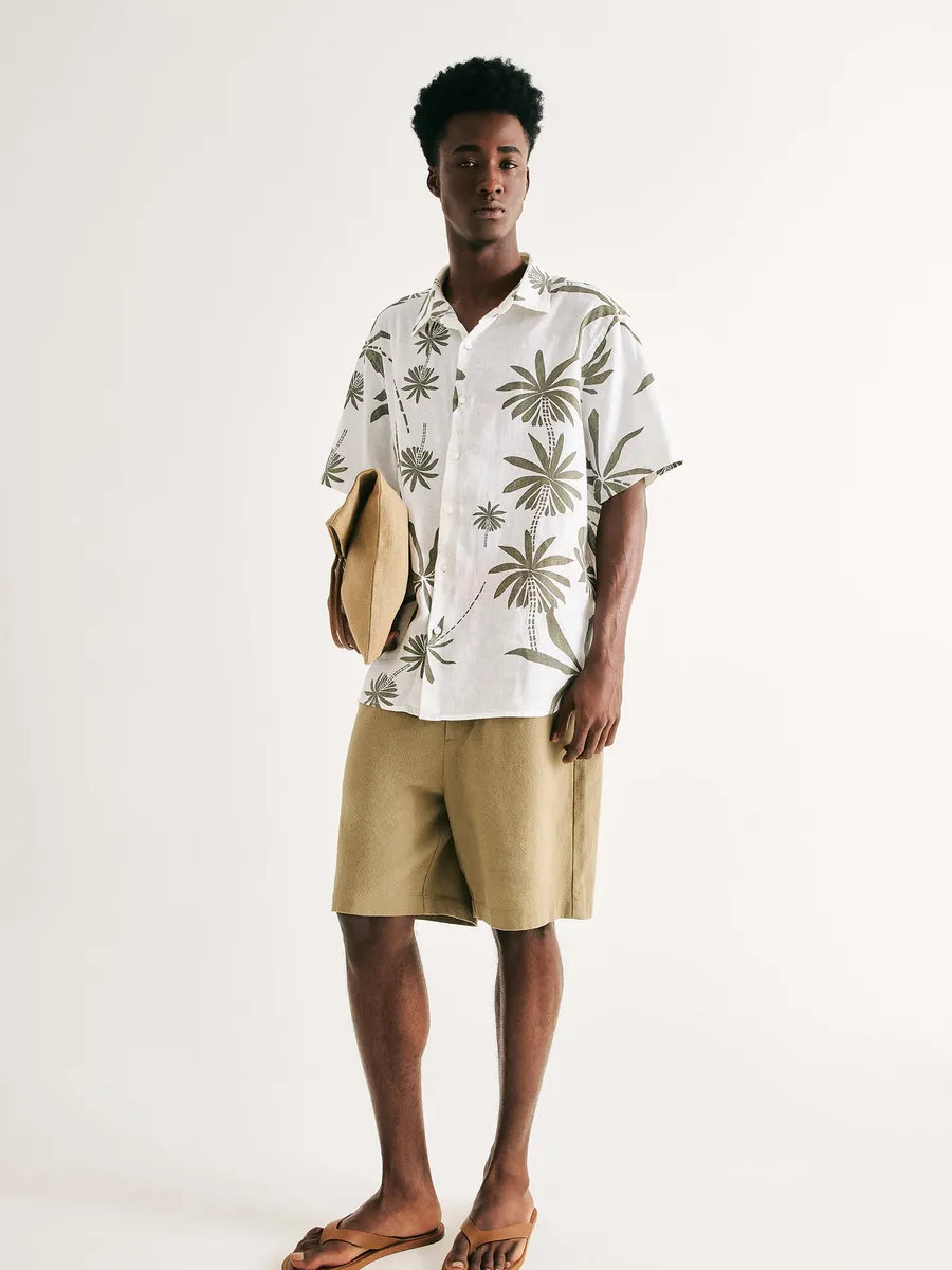 Hering Adulto, Bermuda Masculina Reta Texturizada - Verde