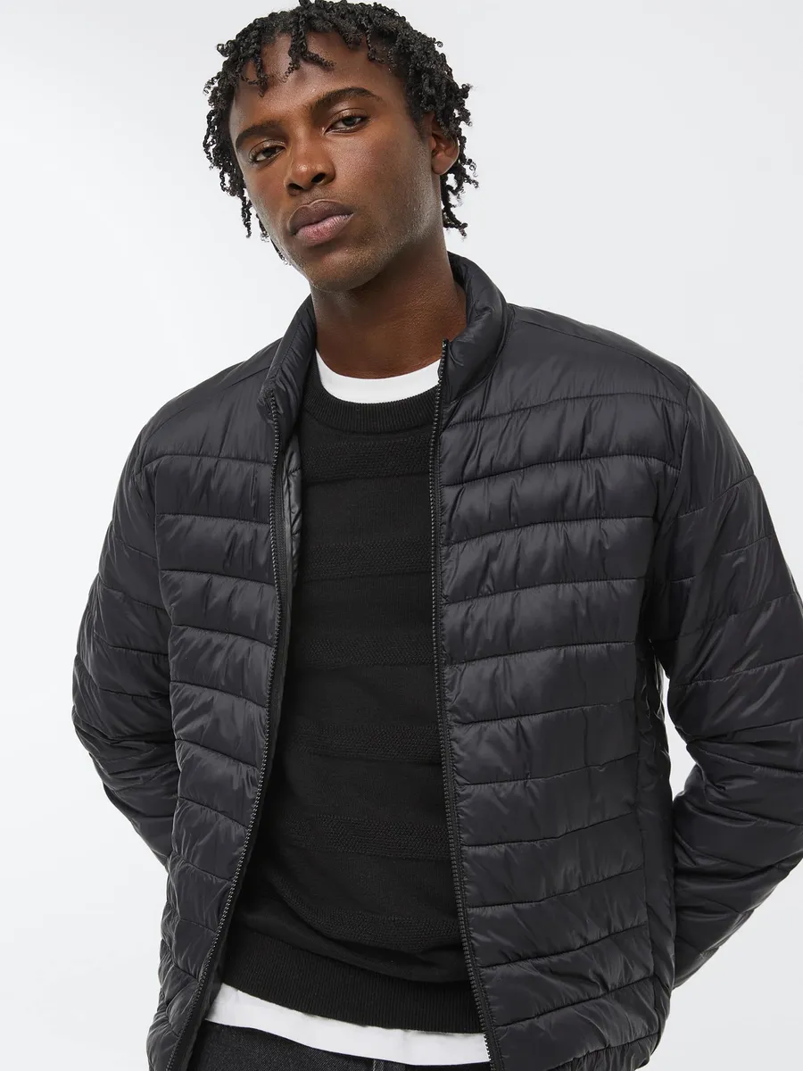 Hering Adulto, Jaqueta Masculina Puffer Matelassê + Saquinho - Preto