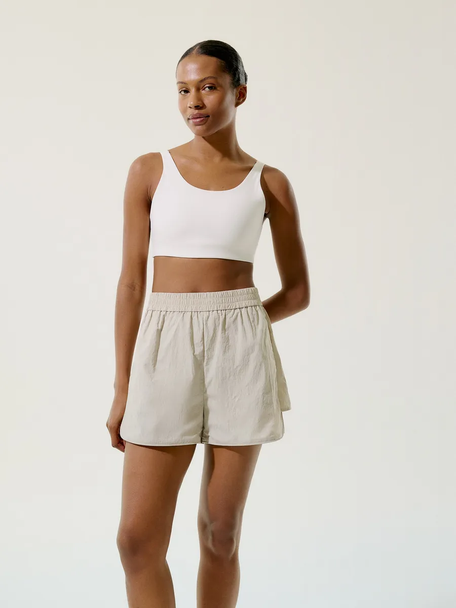 Hering Sports, Shorts Esportivo Feminino Cós Elástico - Creme