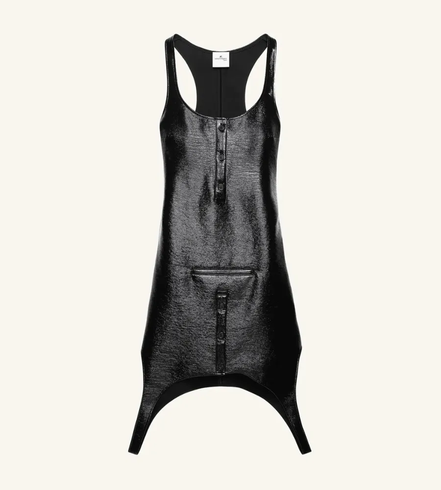 Courrèges, Vestido Reverso Vinil  Courrèges