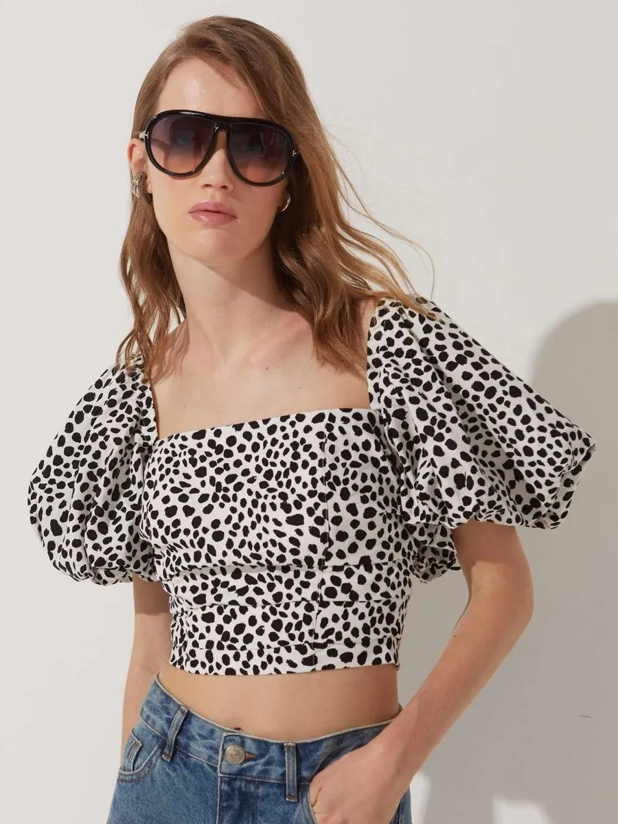 Le Blog, BLUSA AMORA  ESTAMPA DALMATAS