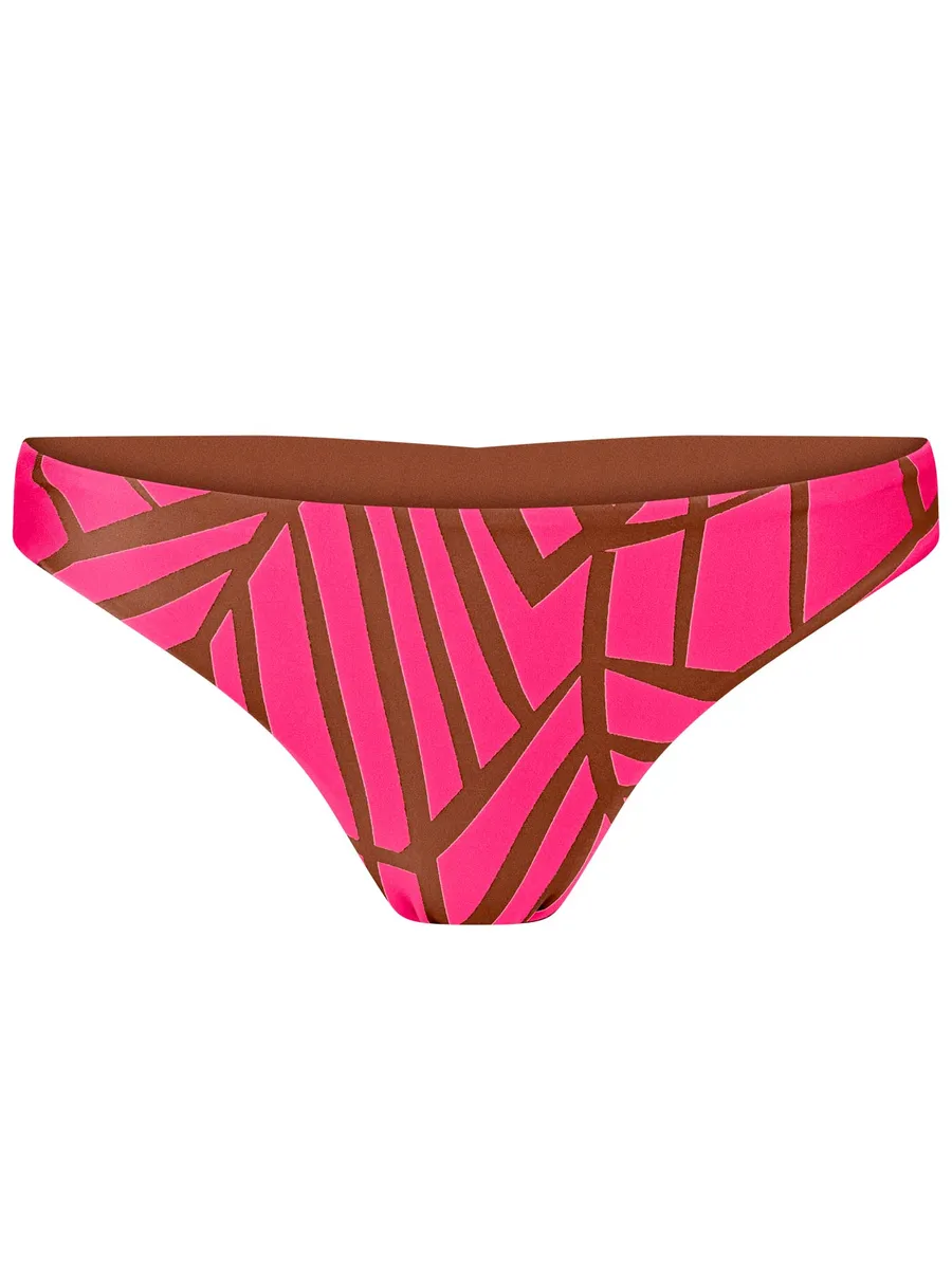 Lez A Lez, Calcinha Biquíni Mais Larga com Estampa Bicolor