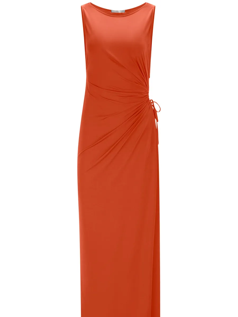 Lez A Lez, Vestido Saída de Praia Franzido com Fenda Lateral