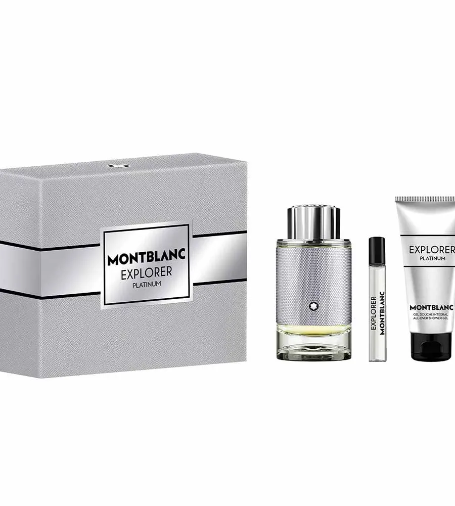Montblanc, Coffret Montblanc Explorer Platinum Kit Perfume Masculino EDP + Gel de banho + Travel Size