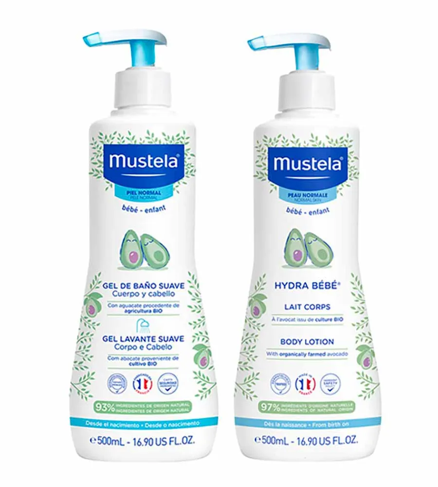 Mustela, Mustela Bebê Kit - Gel Lavante Corpo e Cabelo + Hidratante